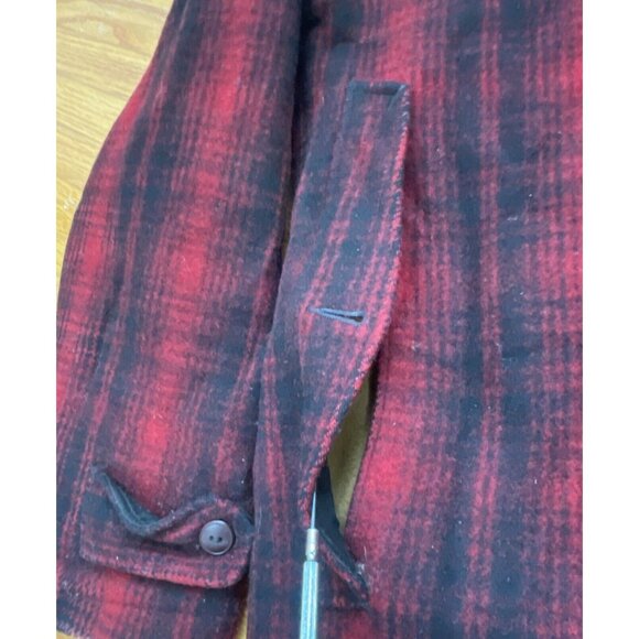 Vintage 50s 60s XL (size 46) Woolrich 503 Mackinaw Buffalo Plaid Wool Hunting Ja - Picture 9 of 11